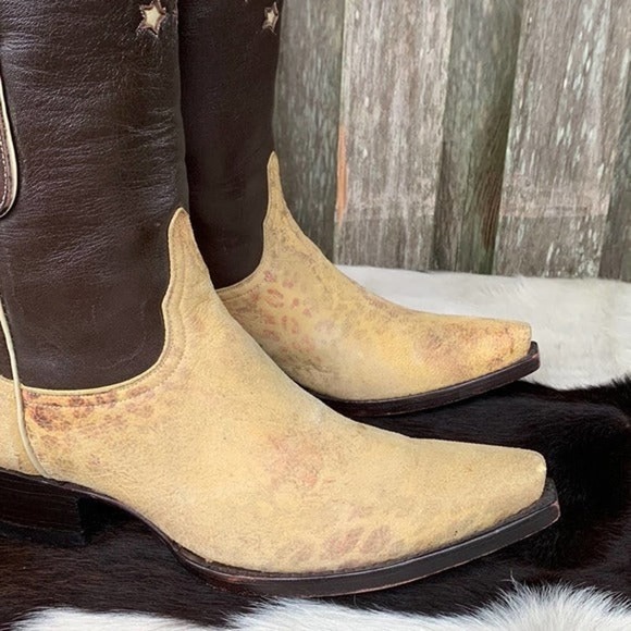 OLD GRINGO ‘Vintage’ Boots Leopard Star Short Cowgirl Cowboy Western Size 8 - Picture 7 of 11